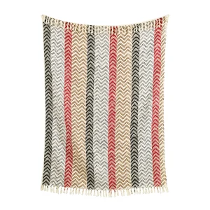 Indian Hand Block Printed Cotton Throw Blanket - Image 3