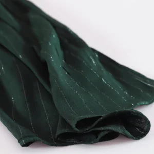 Indian Handmade Chiffon Green Fabric Dupatta - Image 3