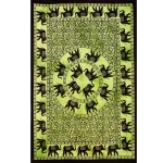 Indian Handmade Elephant Mandala Wall Decor Tapestry - Image 2