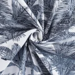Indian Handmade Palm Tree Printed Cotton Fabric - Image 2