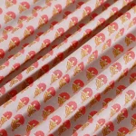 Indian Handmade Print Beige Pure Cotton Fabric - Image 2