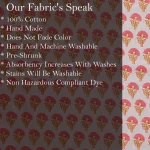 Indian Handmade Print Beige Pure Cotton Fabric - Image 6
