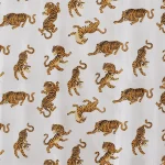Indian Handmade Tiger Print Cotton Fabric - Image 4