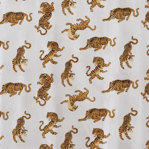 Indian Handmade Tiger Print Cotton Fabric - Image 4