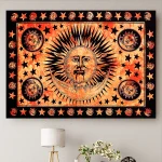 Indian Home Decor Orange Color Poster