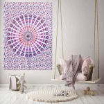 Indian Mandala Print Cotton Tapestry / Poster
