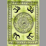 Indian Mandala Tapestry Green Om Print Poster - Image 2