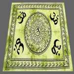 Indian Mandala Tapestry Green Om Print Poster - Image 3