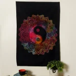 Indian Mandala Yin Yang Living Room Poster
