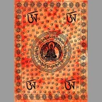 Indian Orange Buddha Wall Hanging - Image 2
