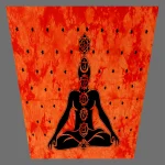 Indian Orange Tapestry Cotton Poster - Image 3