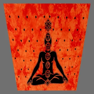 Indian Orange Tapestry Cotton Poster - Image 3