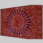 Indian Orange Tie Dye Mandala Tapestry - Image 2