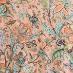 Indian Pink Floral Print Cotton Running Fabric - Image 4