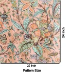 Indian Pink Floral Print Cotton Running Fabric - Image 5