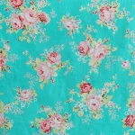 Indian Running Green Floral Print Cotton Fabric For Women - Image 4