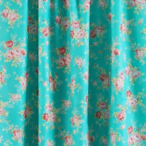 Indian Running Green Floral Print Cotton Fabric For Women - Image 3
