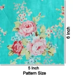 Indian Running Green Floral Print Cotton Fabric For Women - Image 5