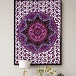 Indian Star Mandala Cotton Small Tapestry