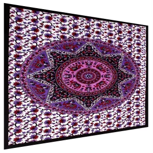 Indian Star Mandala Cotton Small Tapestry - Image 3