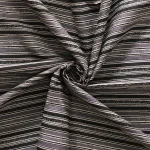 Indian Stripe Print Dress Fabric Black - Image 3