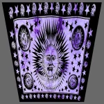 Indian Sun & Moon Purple Tapestry - Image 3