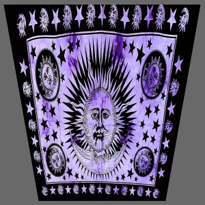 Indian Sun & Moon Purple Tapestry - Image 3