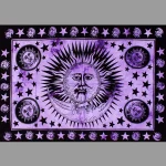 Indian Sun & Moon Purple Tapestry - Image 2