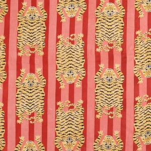 Indian Tiger Stripe Print Lightweight Cotton Fabric - Image 4