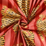 Indian Tiger Stripe Print Lightweight Cotton Fabric - Image 2