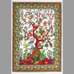 Indian Tree of life Print Pure Cotton Tapestry - Image 2
