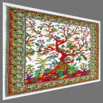 Indian Tree of life Print Pure Cotton Tapestry - Image 3