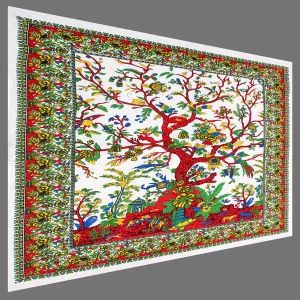 Indian Tree of life Print Pure Cotton Tapestry - Image 3