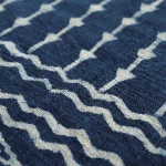 Indigo Mudcloth Throw Home Sofa Decor Arrow Stripes Print - Image 4