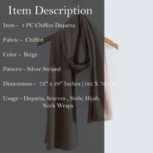 Long Soft Chiffon Scarf Women Large Stole - Image 4