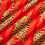 Loose Sewing Craft Cotton Fabric Tiger Printed