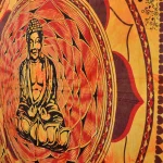 Lotus Buddha Printed Cotton Twin Wall Hanging - Image 3