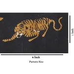 Luxury Black Tiger Printed Pure Cotton Fabric - Image 5