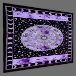 Mandala Tapestry Purple Zodiac Astrology Wall-Hanging - Image 3