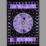 Mandala Tapestry Purple Zodiac Astrology Wall-Hanging - Image 2