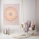 Mandala White Tapestry Table Decor 45" X 30"