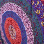 Maroon Mandala Printed Cotton Wall Hanging Tapestry - Image 4