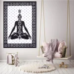 Meditation Mandala Print Cotton Tapestry