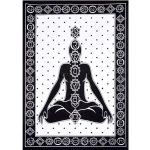 Meditation Mandala Print Cotton Tapestry - Image 2
