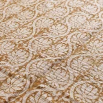 Mud Cloth Throw Indian Brown Beige Floral Print Sofa Throw - Image 7
