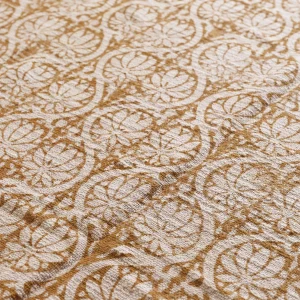 Mud Cloth Throw Indian Brown Beige Floral Print Sofa Throw - Image 7