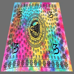 Multi Color Buddha Print Cotton Tapestry - Image 3