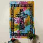 Multi Color Cross Sign Tapestry Poster