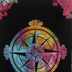 Multi Compass Mandala Cotton Tapestry - Image 4