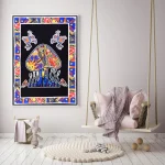 Multi Mushroom Printed Poster Yoga Mat